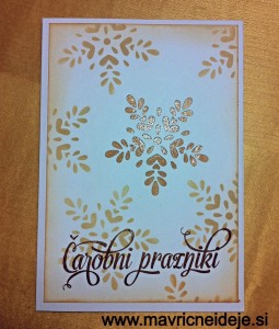 Voščilnica s snežinko