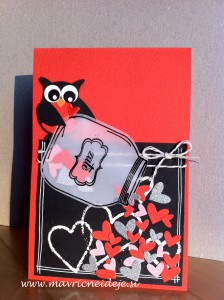 stampin up owl shaker card