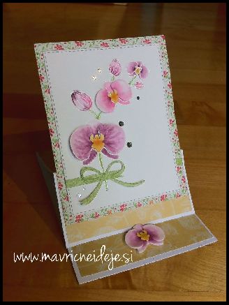 easel card orhideje