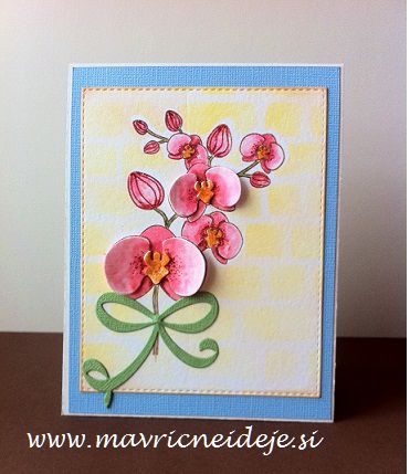 Stencil ozadje za orhideje