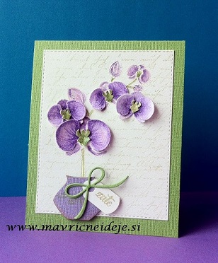 Voščilnica - zate - orhideje