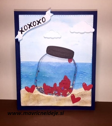 Valentin, ročno izdelana voščilnica