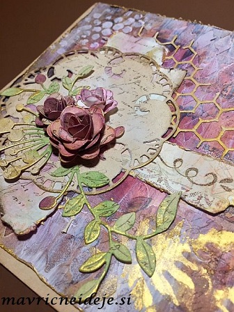 Voščilnica Vejica z rožicami