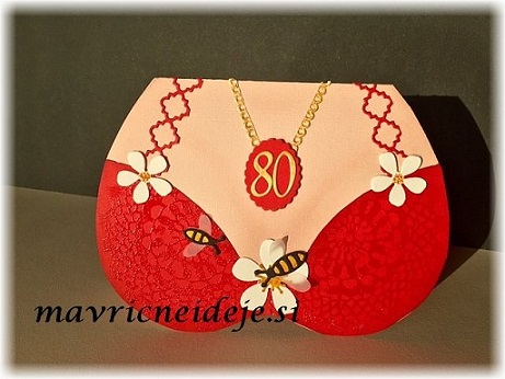 voščilnica rdeč mordček