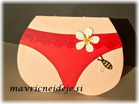 voščilnica rdeče hlačke