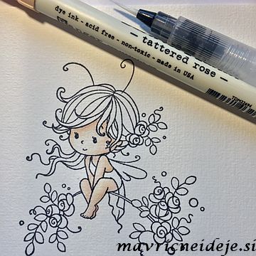 1 Wee Sweetie Distress tattered rose