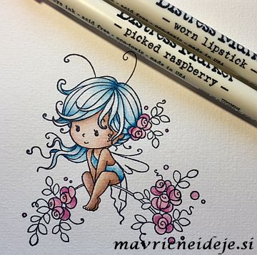 5 Wee Sweetie Distress worn lipstick, picked raspberry