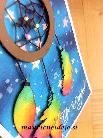 Dream catcher rainbow card