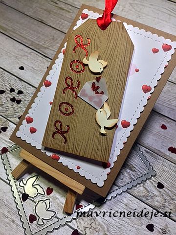 Voščilnica za valentinovo s srčki