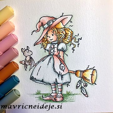 Wee stamp Hazel witch