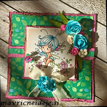 Whimsy Stamp Sweetie with blue hair
