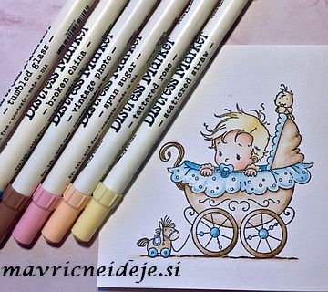 Whimsy; Wee One blue Distress markers