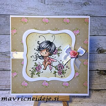 Wee sweetie watercolour handmade card