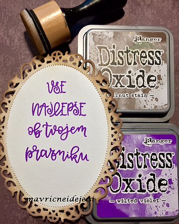 Distress oxide stamping