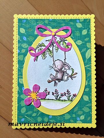 Velikonočna voščilnica z zajčkom