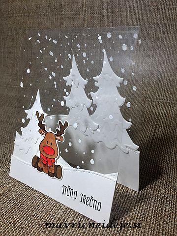 Novoletna voščilnica embosirana acetatna folija