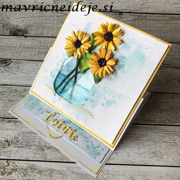 Easel sunflower card