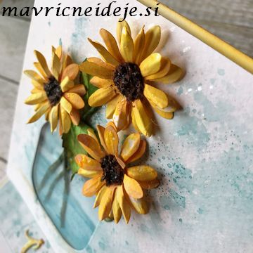 Handmade sunflower card