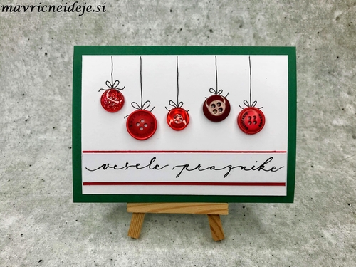 Voščilnica z gumbi 2