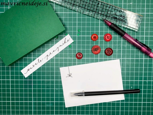 Voščilnica z gumbi 3