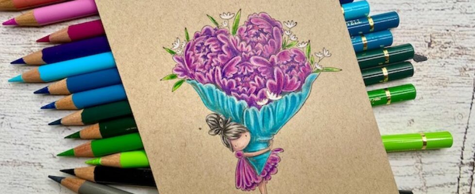 Stamping-Bella-Polychromos-colored-pencils-
