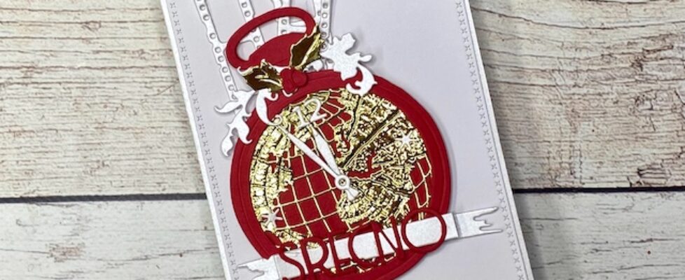 52 cct novoletna voščilnica z uro